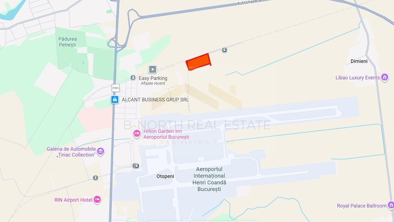 Otopeni, teren 2.850 mp inchiriat, flux direct catre Aeroport ideal Rent a Car,